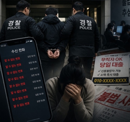 연 1만8250% 사채 조직 경찰 적발