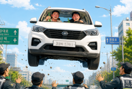 음주운전 도주하다 순찰차 2대 충돌…경찰관 4명 다친 40대 검거