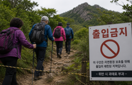 출입금지 산방산 정상 무단 등반…등산객 벌금 500만원