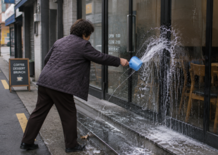 “액땜하려고”…세입자 카페에 소금물 뿌린 건물주 가족 항소심도 벌금형
