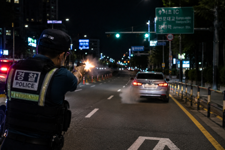 음주운전 의심 30대, 경찰차 들이받고 20㎞ 도주…실탄 4발 맞고 검거